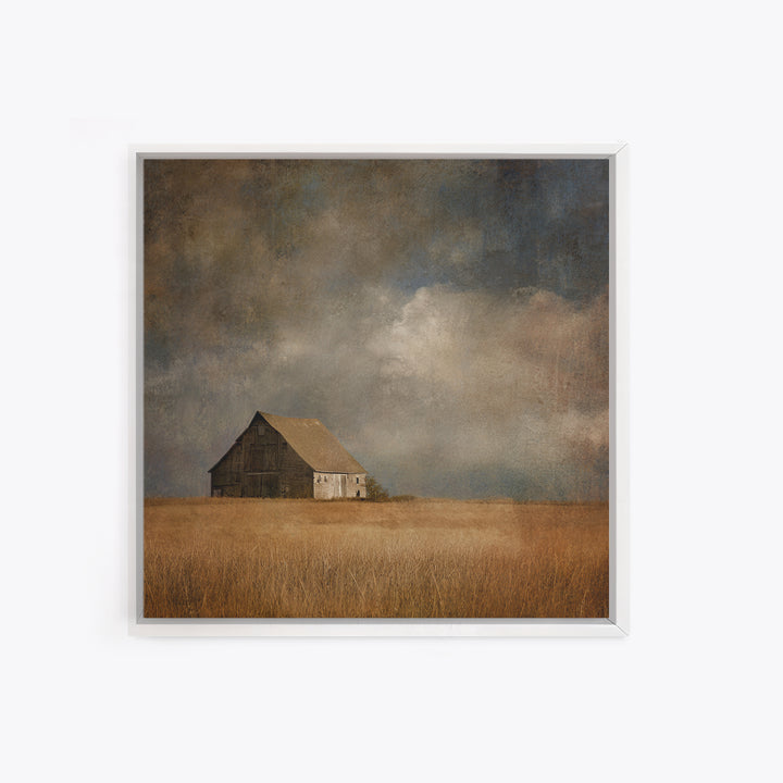 Barn and Farmland Canvas Print, Traditional Art, Boho, Living Room Decor, Fine Art, Classic, Indian Wall Art, Japanese Decor, TRA-1x1-23