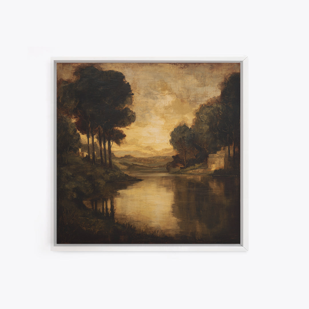 Classic Oil Painted Landscape Canvas Print, Traditional Art, Room Decor, Living Room Decor, Fine Art, Classic, Digital Art, TRA-1x1-25