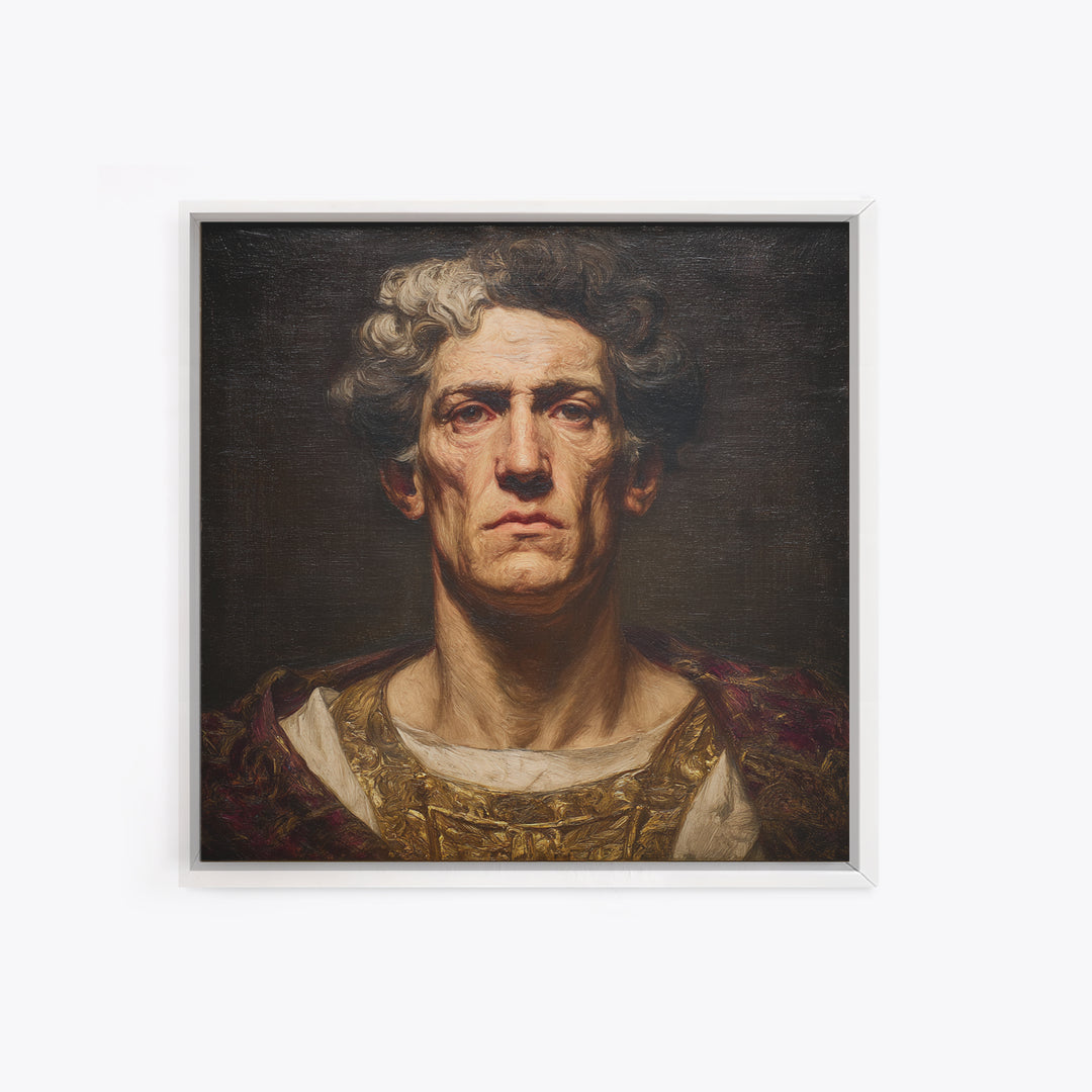 Classical Portrait with Dignified Lighting Canvas Print, Traditional Art, Fine Art Print, Living Room Decor, Classic, TRA-1x1-80
