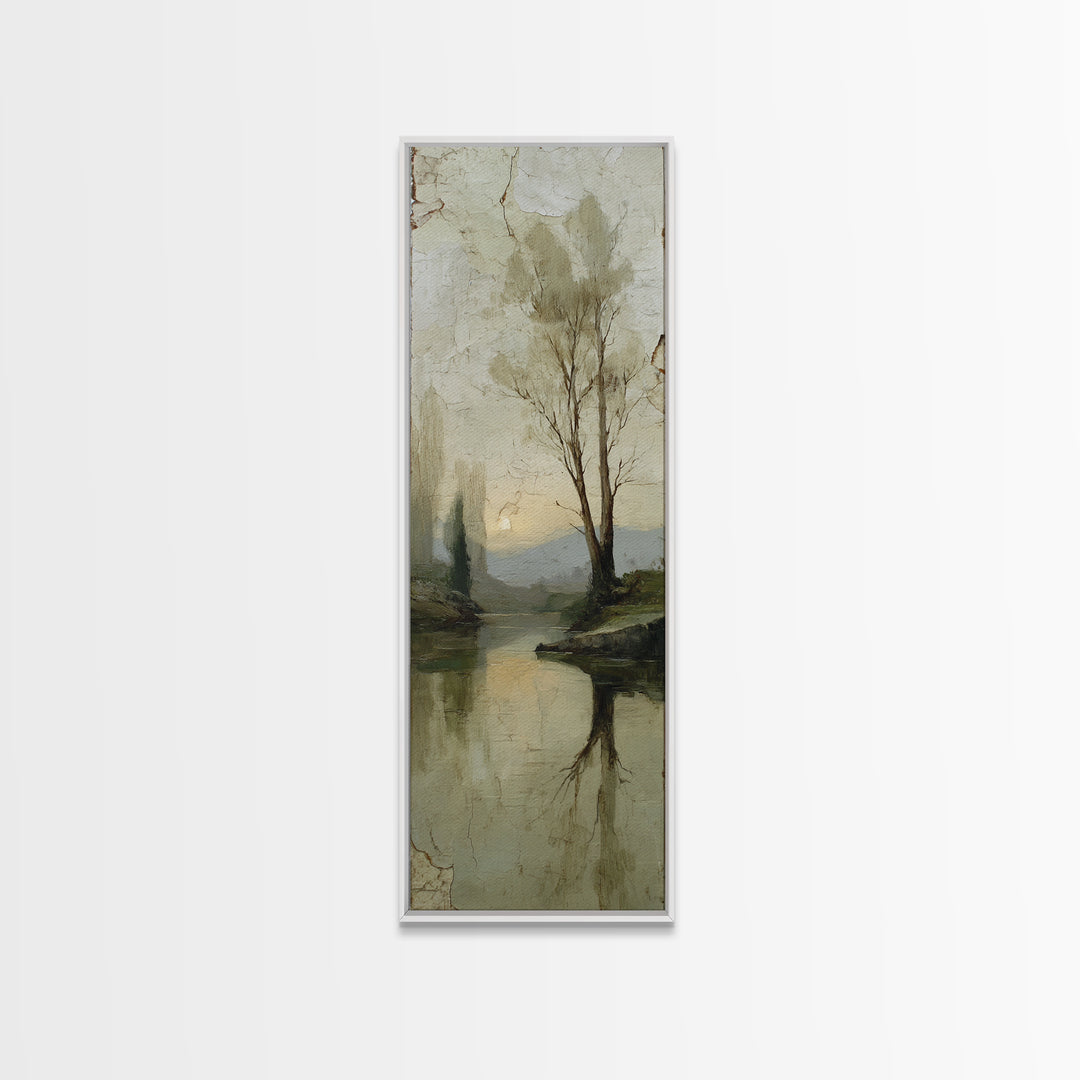 Elegant Nude Figure Study Canvas Print, Traditional Art, Japanese Decor, Living Room Decor, Oil Painting, Classic, TRA-1x3-10