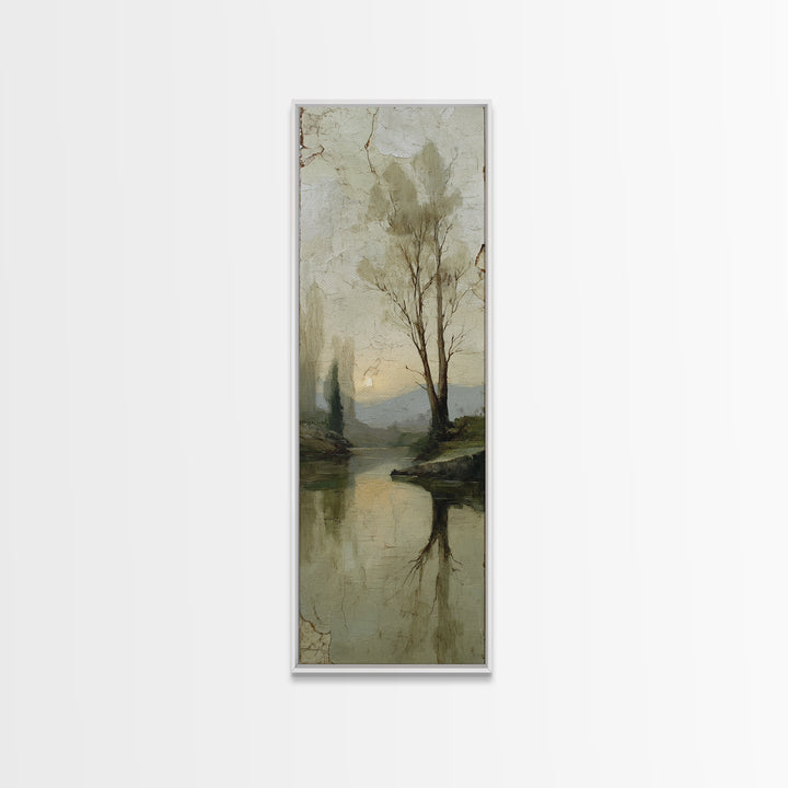 Elegant Nude Figure Study Canvas Print, Traditional Art, Japanese Decor, Living Room Decor, Oil Painting, Classic, TRA-1x3-10