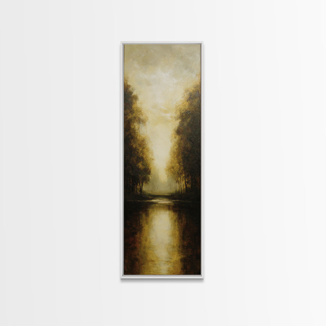 Classic Oil Painted Landscape Canvas Print, Traditional Art, Minimalist Decor, Living Room Decor, Oil Painting, Classic, TRA-1x3-13