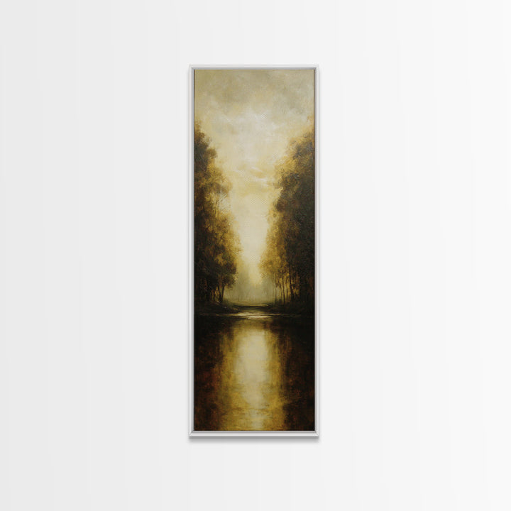 Classic Oil Painted Landscape Canvas Print, Traditional Art, Minimalist Decor, Living Room Decor, Oil Painting, Classic, TRA-1x3-13