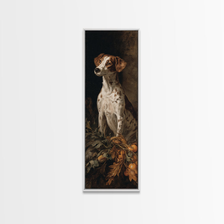 Hunting Dog Portrait Framed Canvas Print, Traditional Art, Art, Living Room Decor, Classic, Printable Art, Art Commissions, TRA-1x3-24