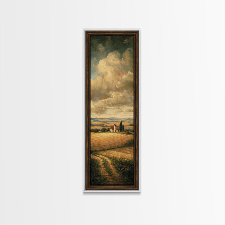 Barn and Farmland Canvas Print, Traditional Art, Boho, Living Room Decor, Fine Art, Classic, Indian Wall Art, Japanese Decor, TRA-1x3-35