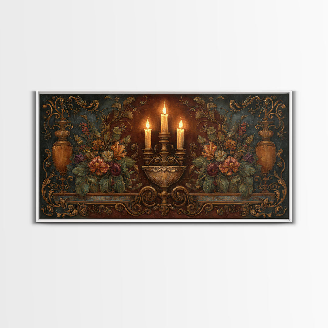 Ship at Sea Framed Canvas Print, Traditional Art, Contemporary Art, Living Room Decor, Fine Art, Classic, Wall Hanging, TRA-2x1-10