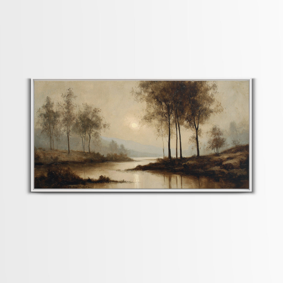 Classic Oil Painted Landscape Canvas Print, Traditional Art, Art Print, Living Room Decor, Fine Art, Classic, Custom Art, TRA-2x1-21