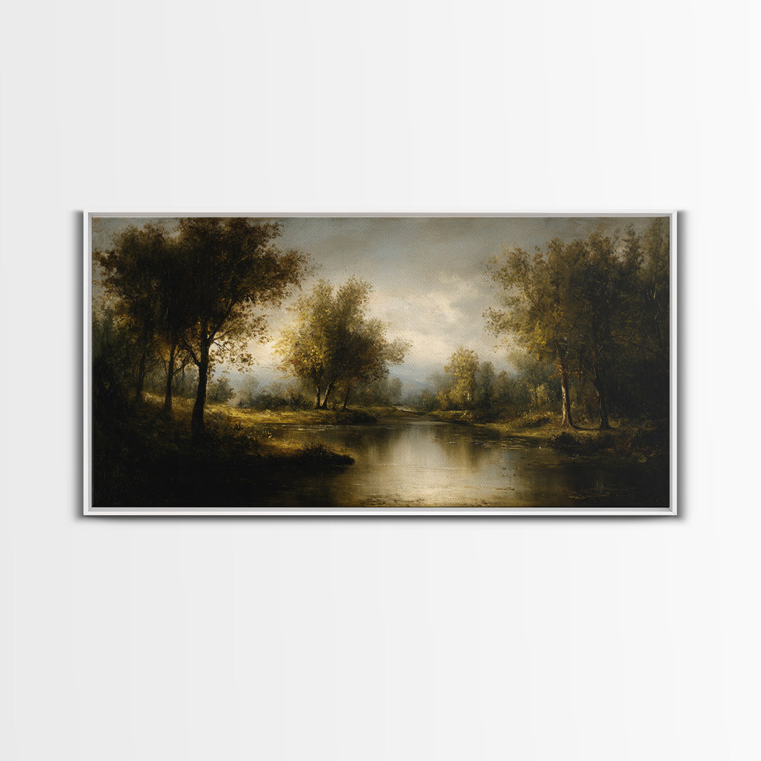 Classic Oil Painted Landscape Canvas Print, Traditional Art, Japanese Art, Living Room Decor, Fine Art, Classic, Gallery Decor, TRA-2x1-93