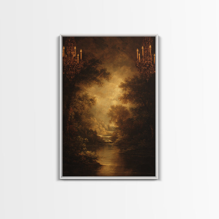 Classic Oil Painted Landscape Framed Canvas Print, Traditional Art, Printable Art, Living Room Decor, Watercolor Art, Classic, TRA-2x3-33