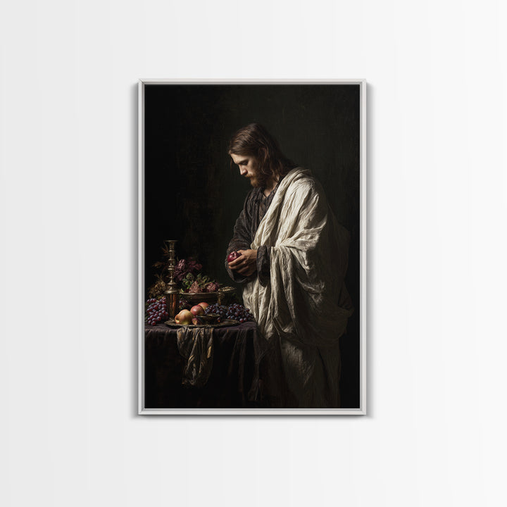 Classical Portrait with Dignified Lighting Canvas Print, Traditional Art, Contemporary Art, Living Room Decor, Classic, TRA-2x3-40