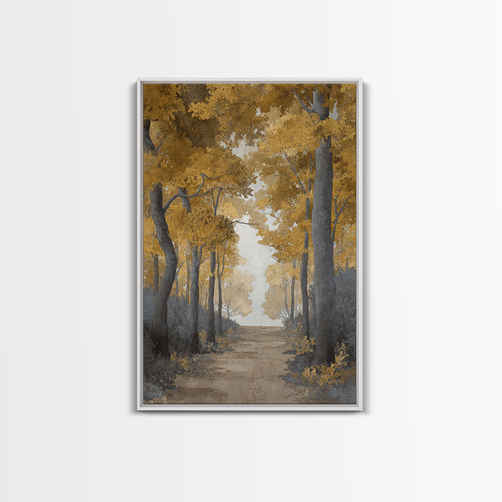 Pastoral Countryside with Cows in Field Framed Canvas Print, Traditional Art, Indian Art, Living Room Decor, Fine Art, Classic, TRA-2x3-87