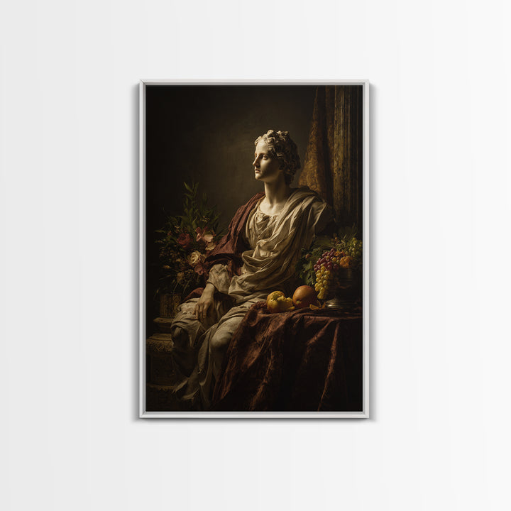 Classical Portrait with Dignified Lighting Framed Canvas Print, Traditional Art, Living Room Decor, Fine Art, Classic, TRA-2x3-88