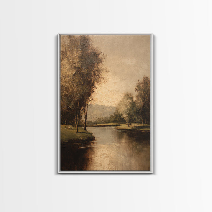 Classic Oil Painted Landscape Canvas Print, Traditional Art, Art Commission, Living Room Decor, Classic, Watercolor Art, TRA-2x3-9