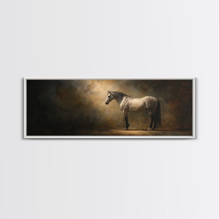 Realistic Horse Portrait Canvas Print, Traditional Art, Luxury Decor, Living Room Decor, Fine Art, Classic, Art Print, TRA-3x1-19
