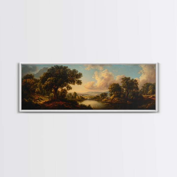 Classic Oil Painted Landscape Canvas Print, Traditional Art, Pokemon Poster, Living Room Decor, Watercolor Art, Classic, TRA-3x1-41