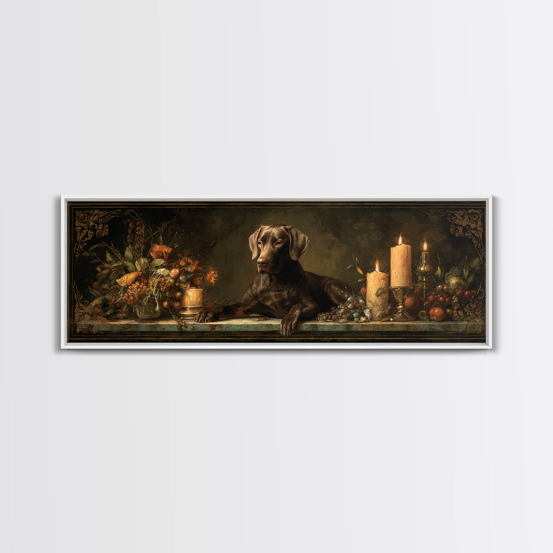 Hunting Dog Portrait Canvas Print, Traditional Art, Art, Living Room Decor, Fine Art, Classic, Printable Art, Art Commissions, TRA-3x1-76