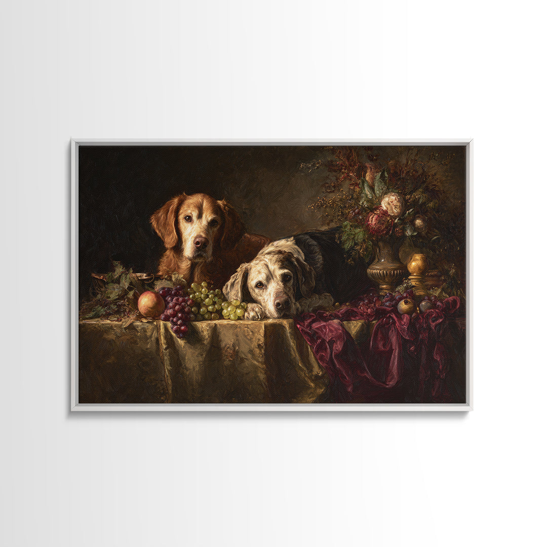 Hunting Dog Portrait Canvas Print, Traditional Art, Art, Living Room Decor, Fine Art, Classic, Printable Art, Art Commissions, TRA-3x2-88