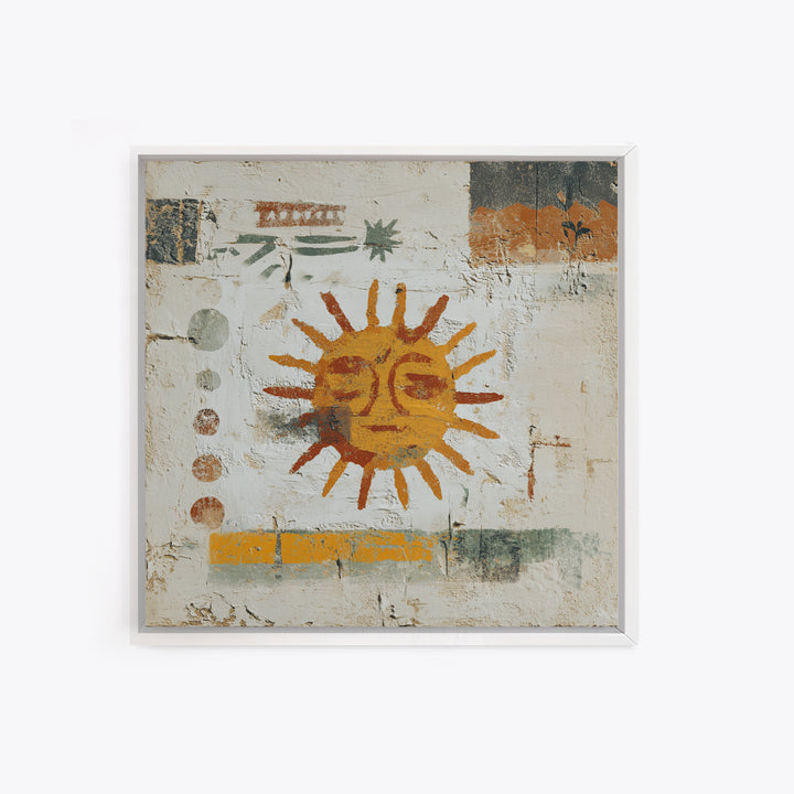Tribal Sun Symbol Canvas Print, Tribal Art, Black and White Art, Living Room Decor, Fine Art, Tribal, Fine Art Print, TRI-1x1-35