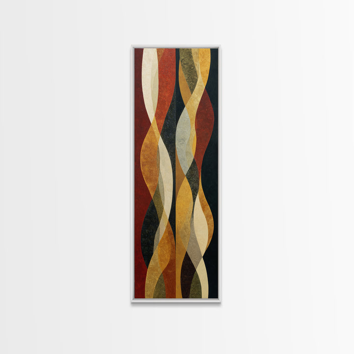 Abstract Drum Circle Suggested Through Repeated Forms Framed Canvas Print, Tribal Art, Wall Art, Living Room Decor, TRI-1x3-66