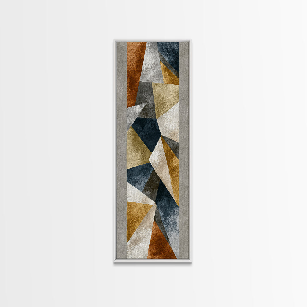 Earth Tone Geometric Pattern by Woven Cloth Canvas Print, Tribal Art, Living Room Decor, Abstract Art, Tribal, TRI-1x3-86