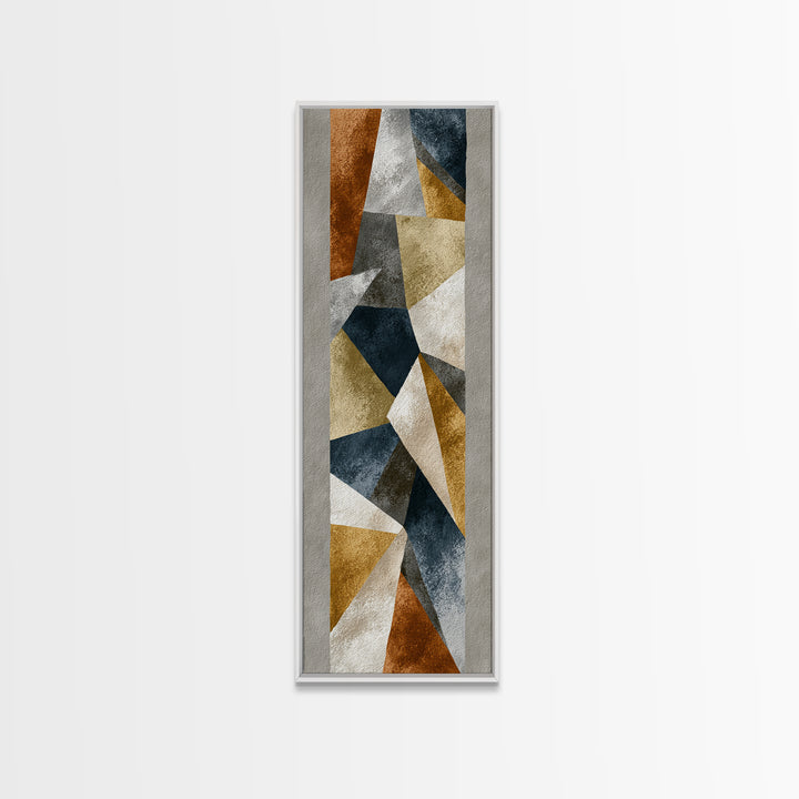 Earth Tone Geometric Pattern by Woven Cloth Canvas Print, Tribal Art, Living Room Decor, Abstract Art, Tribal, TRI-1x3-86