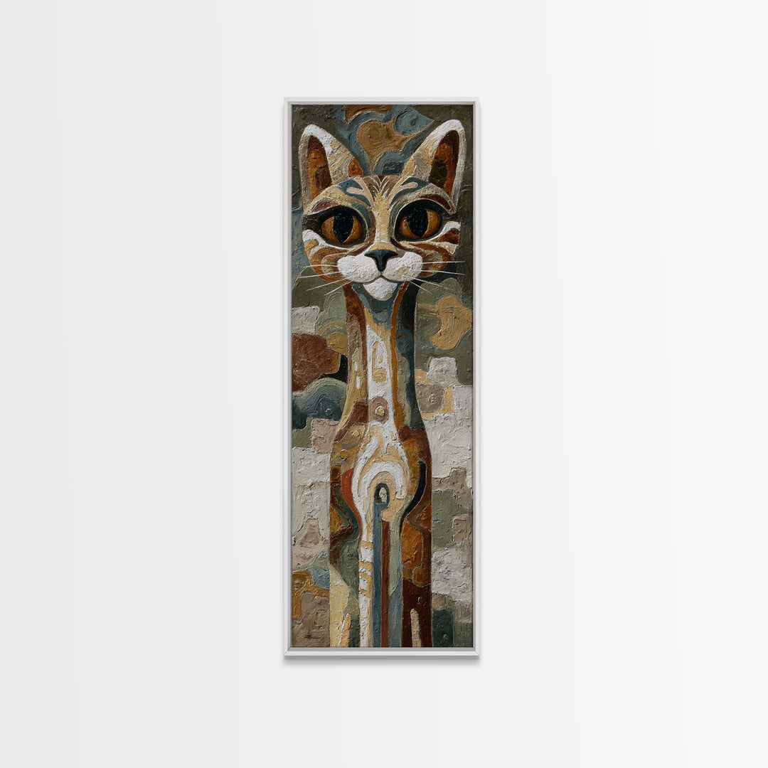 Stylized Animal Totem Canvas Print, Tribal Art, Modern Decor, Living Room Decor, Fine Art, Tribal, Wall Decor, TRI-1x3-88