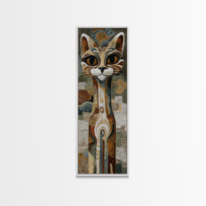 Stylized Animal Totem Canvas Print, Tribal Art, Modern Decor, Living Room Decor, Fine Art, Tribal, Wall Decor, TRI-1x3-88