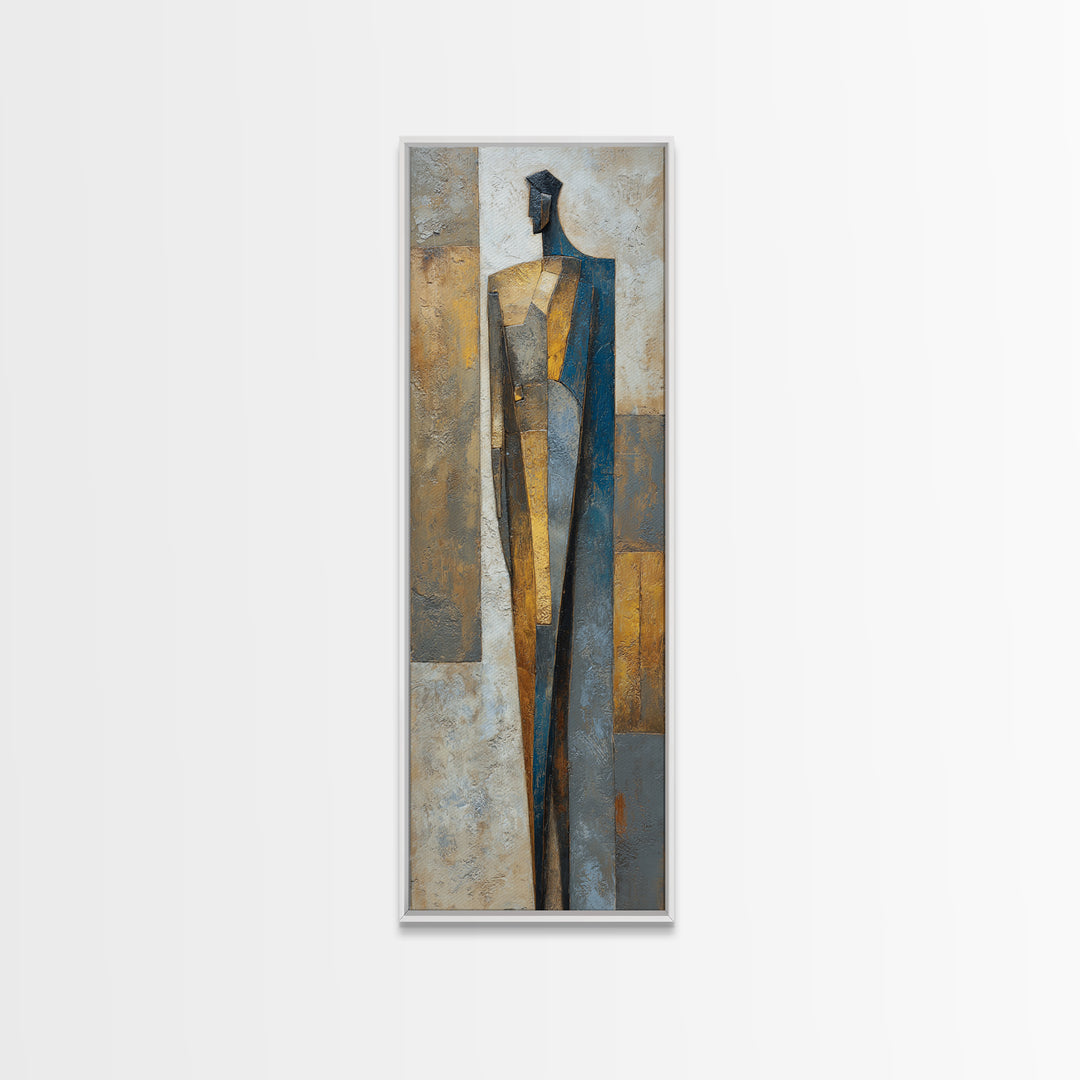 Carved Wood Figure Canvas Print, Tribal Art, Home Decor, Living Room Decor, Fine Art, Tribal, African Art, African Wall Art, TRI-1x3-9