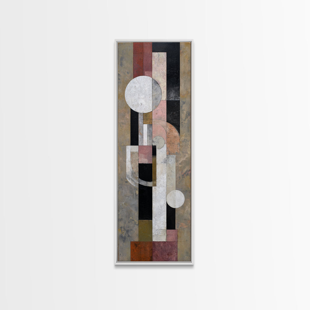 Abstract Drum Circle Suggested Through Repeated Forms Canvas Print, Tribal Art, Original Art, Living Room Decor, Abstract Art, TRI-1x3-90
