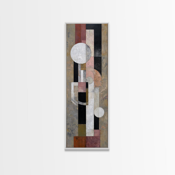 Abstract Drum Circle Suggested Through Repeated Forms Canvas Print, Tribal Art, Original Art, Living Room Decor, Abstract Art, TRI-1x3-90