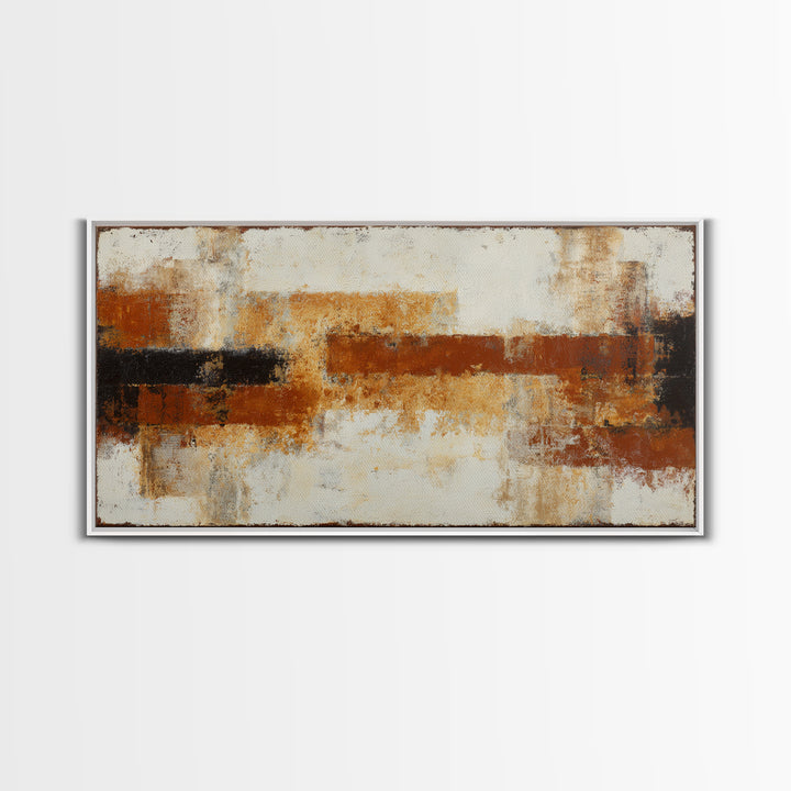 Abstract Drum Circle Suggested Through Repeated Forms Framed Canvas Print, Tribal Art, Living Room Decor, Fine Art, Tribal, TRI-2x1-50