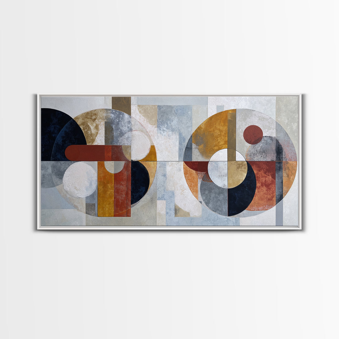 Abstract Drum Circle Suggested Through Repeated Forms Canvas Print, Tribal Art, African Art, Living Room Decor, Abstract Art, TRI-2x1-98