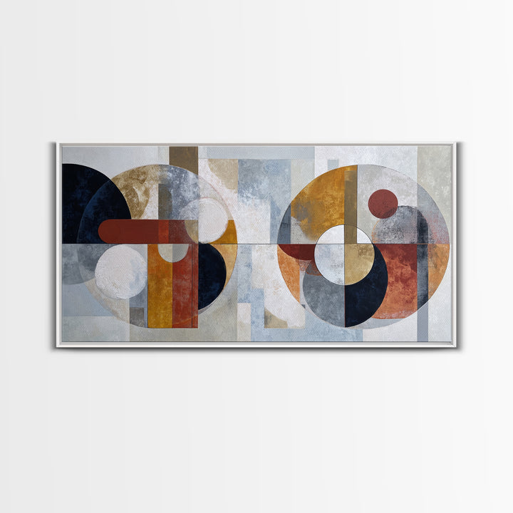 Abstract Drum Circle Suggested Through Repeated Forms Canvas Print, Tribal Art, African Art, Living Room Decor, Abstract Art, TRI-2x1-98