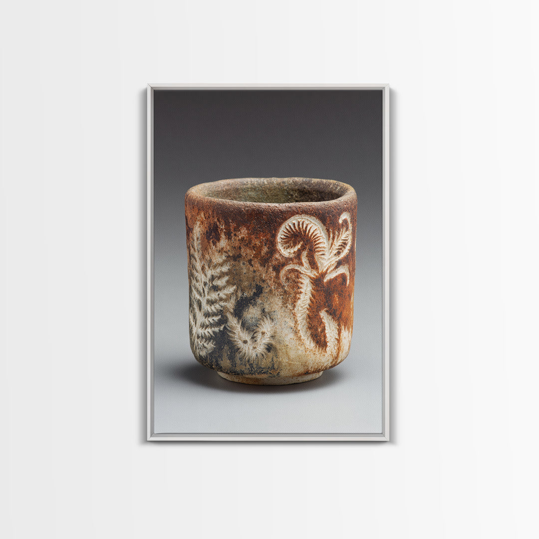 Clay Pottery Vessel Canvas Print, Tribal Art, Canvas Painting, Living Room Decor, Fine Art, Tribal, Original Abstract, TRI-2x3-23