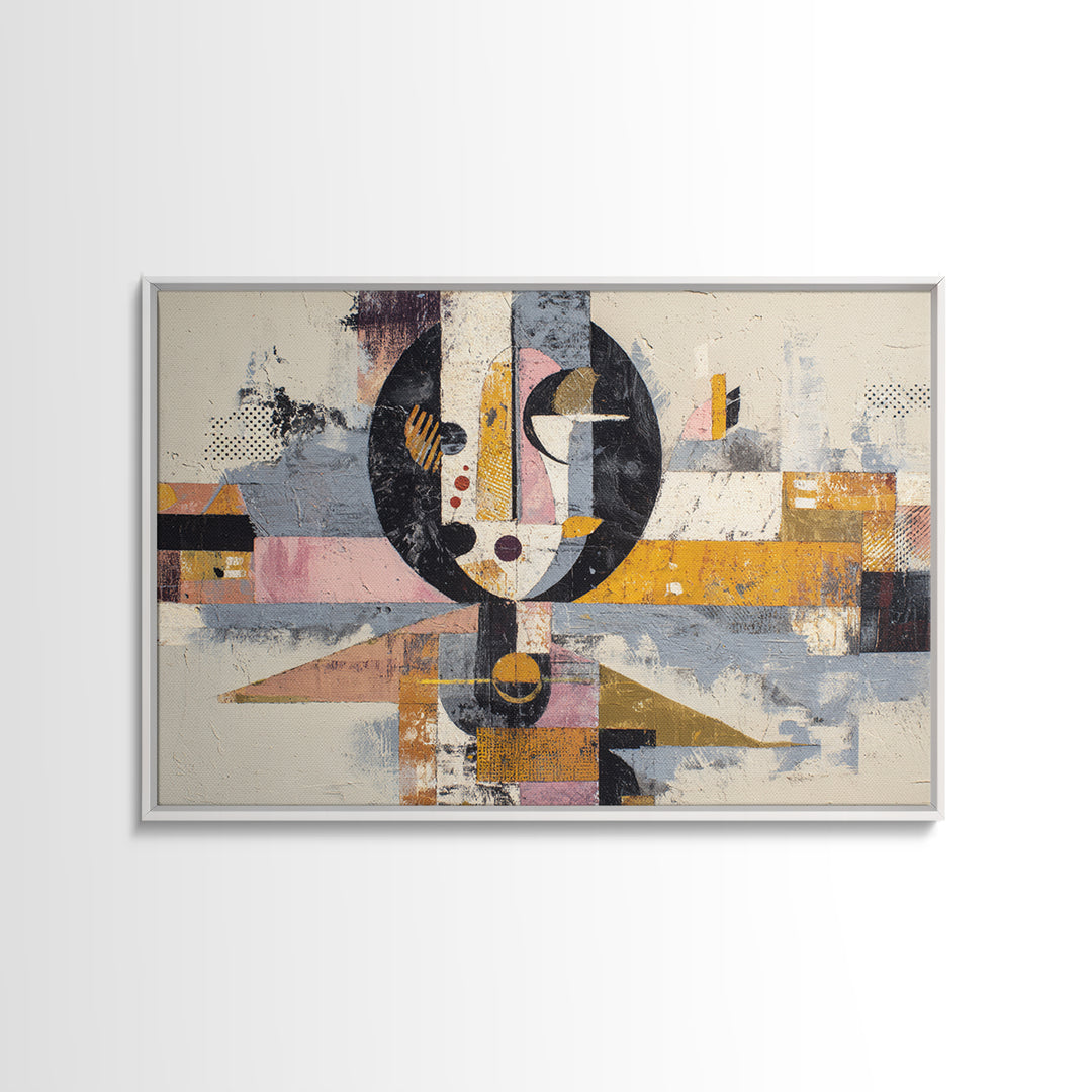 Abstract Warrior Figure Framed Canvas Print, Tribal Art, Art Print, Living Room Decor, Fine Art, Tribal, Abstract Wall Art, TRI-3x2-65