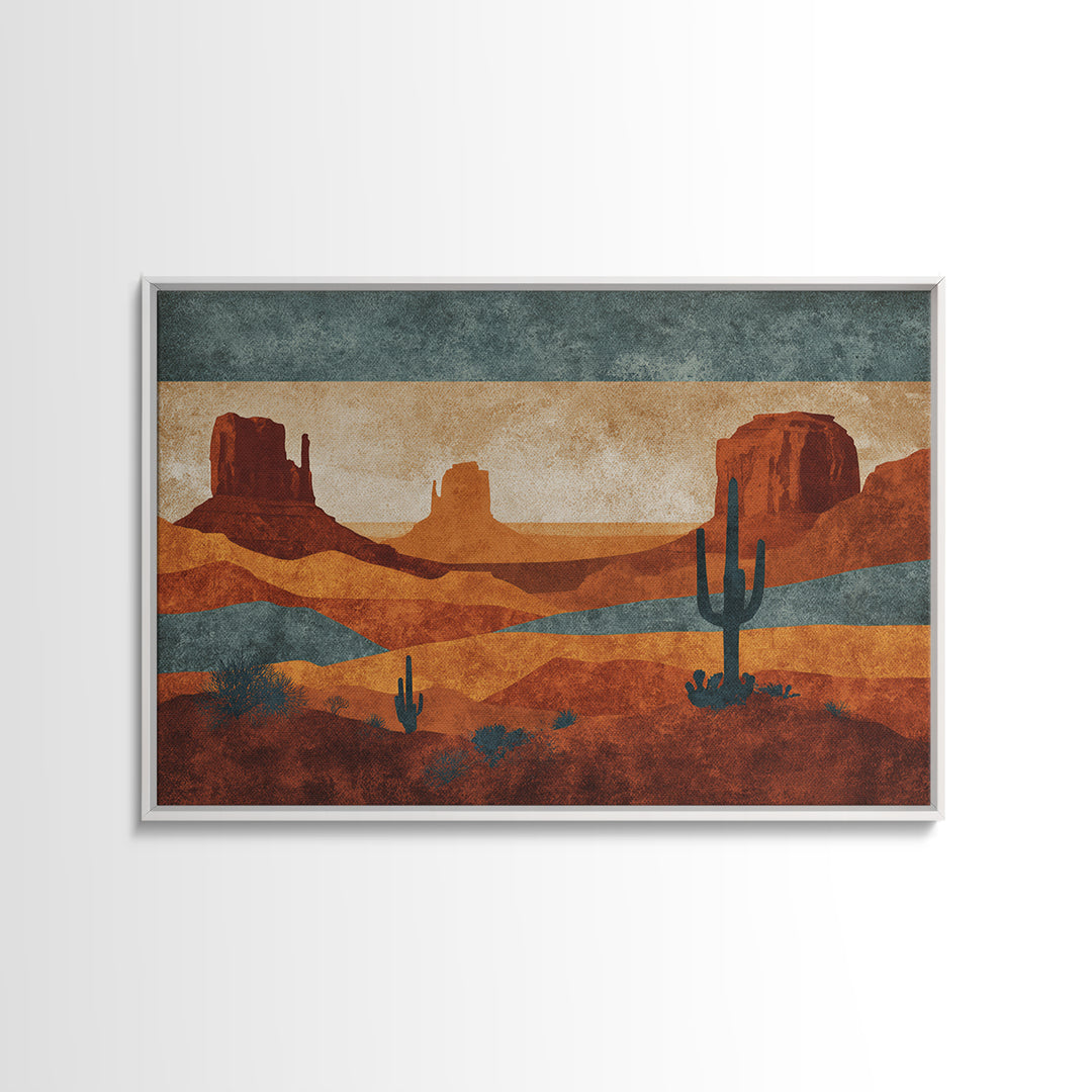 Desert Rhythm Pattern Framed Canvas Print, Tribal Art, Earthy, Living Room Decor, Fine Art, Tribal, Textured Painting, TRI-3x2-74