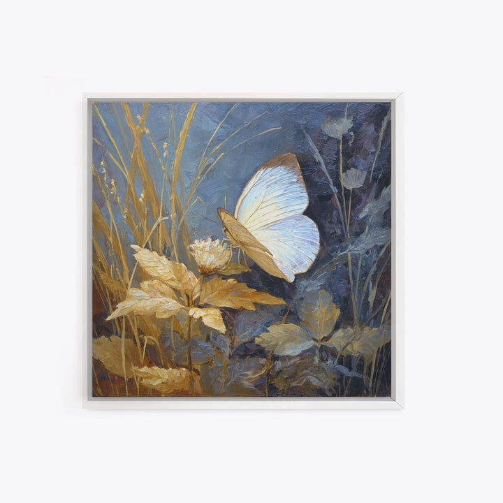Tropical Butterfly and Flower Study Canvas Print, Tropical Art, Digital Print, Living Room Decor, Tropic, Downloadable Prints, TRO-1x1-23