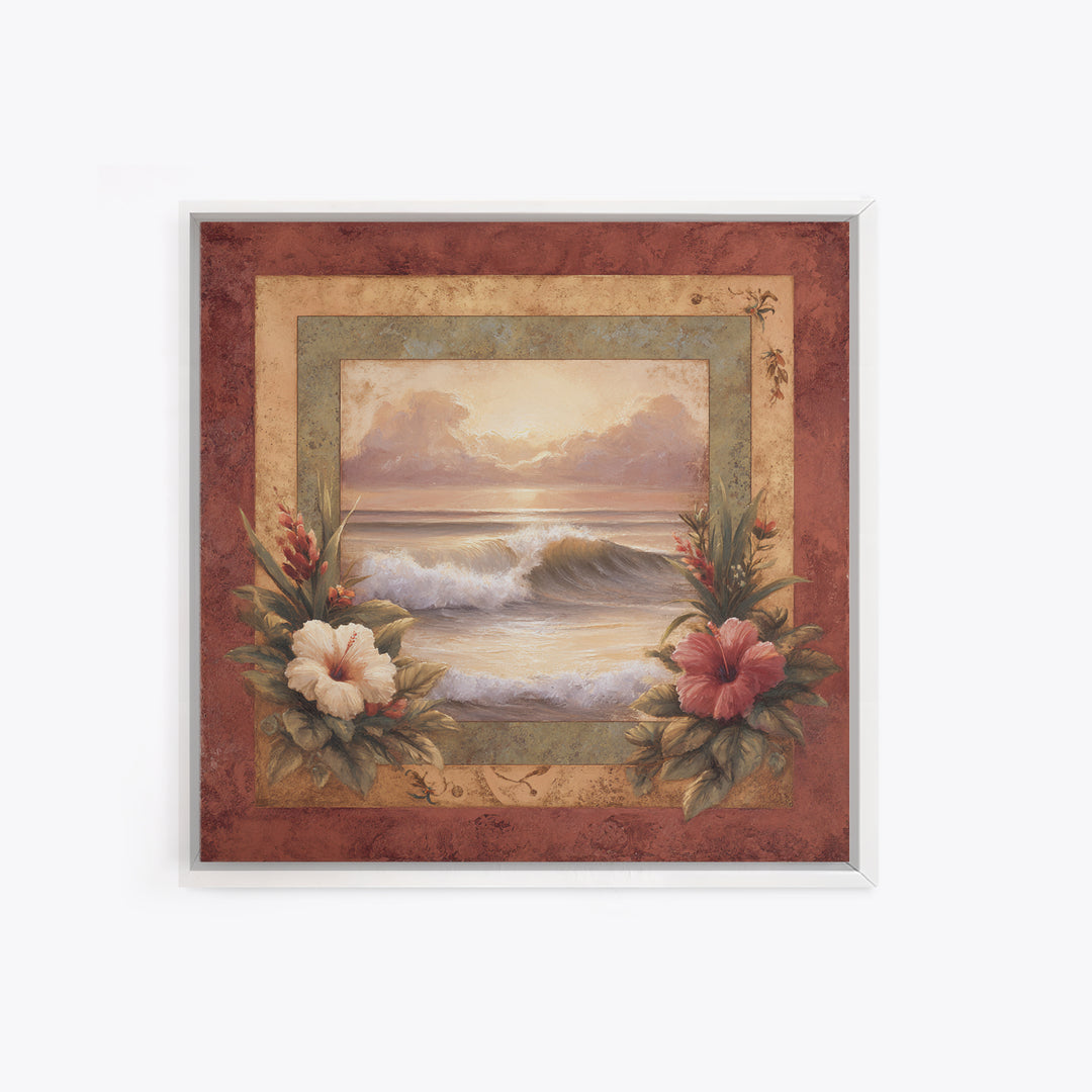 Sunset Surf Scene Canvas Print, Tropical Art, Modern Decor, Living Room Decor, Fine Art, Tropic, Wall Decor, Digital Prints, TRO-1x1-94
