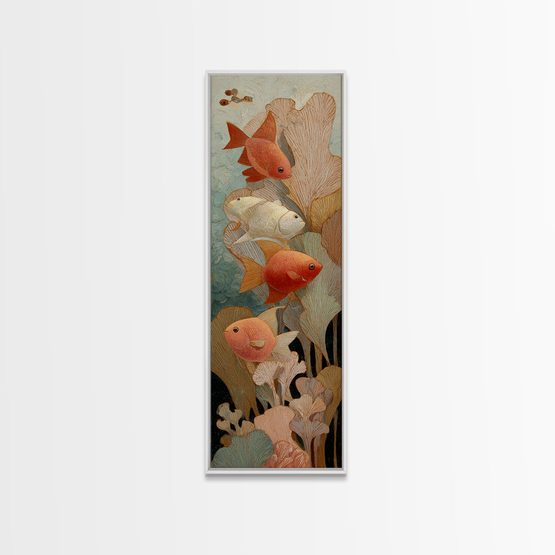 Tropical Fish over Coral Reef Canvas Print, Tropical Art, Oversized Wall Art, Living Room Decor, Fine Art, Tropic, Beach Print, TRO-1x3-23