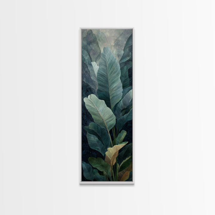 Banana Leaves Layered Canvas Print, Tropical Art, Art Print, Living Room Decor, Tropic, Abstract Painting, Watercolor Art, TRO-1x3-93
