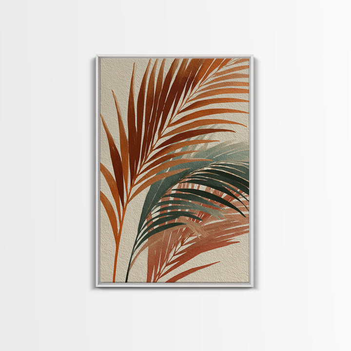 Rain Soaked Palm Leaf Closeup Canvas Print, Tropical Art, Printable Wall Art, Living Room Decor, Watercolor Art, Tropic, TRO-2x3-29