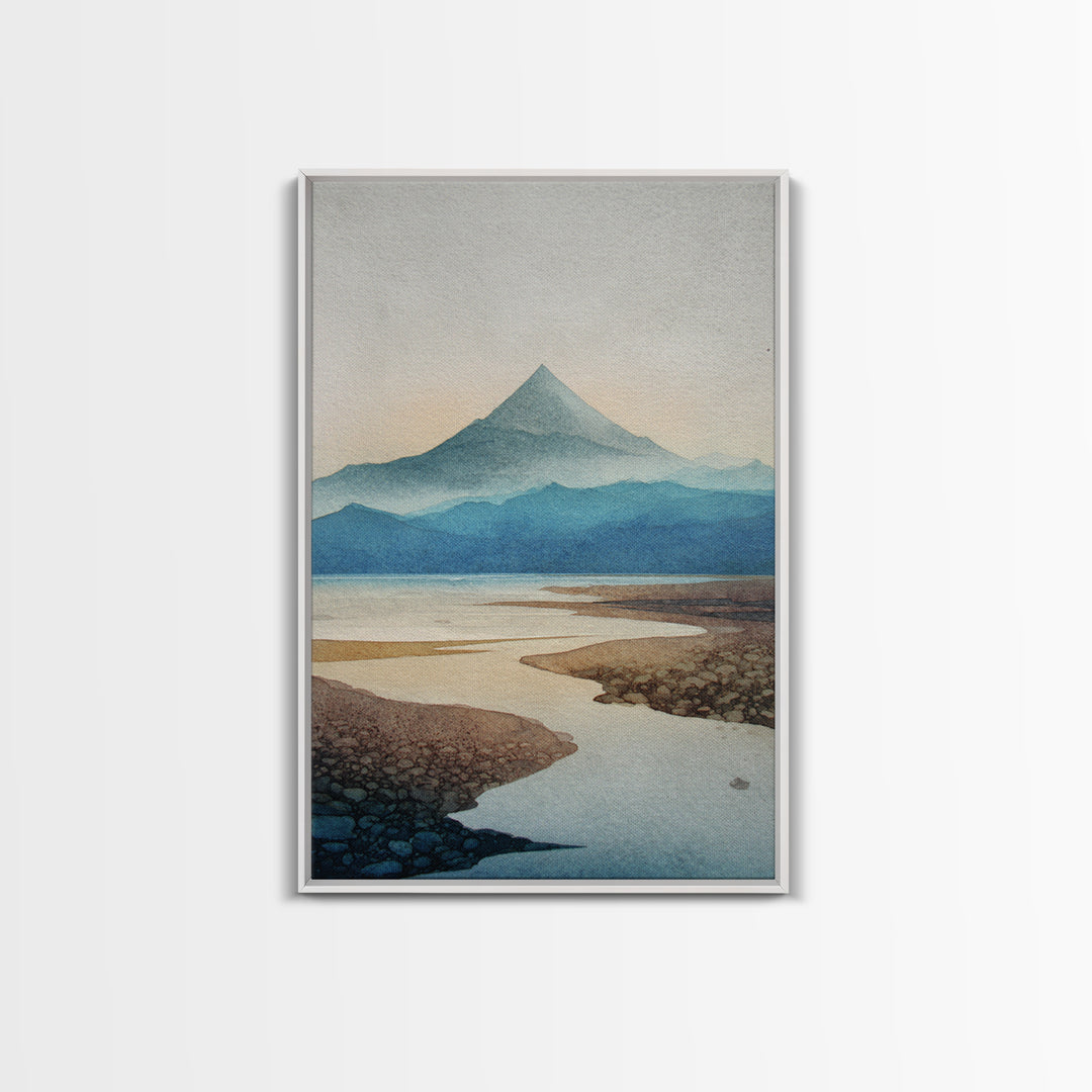 Island Volcano with Lush Foreground Canvas Print, Tropical Art, Oversized Wall Art, Living Room Decor, Fine Art, Tropic, TRO-2x3-49