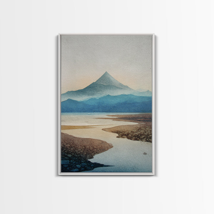 Island Volcano with Lush Foreground Canvas Print, Tropical Art, Oversized Wall Art, Living Room Decor, Fine Art, Tropic, TRO-2x3-49