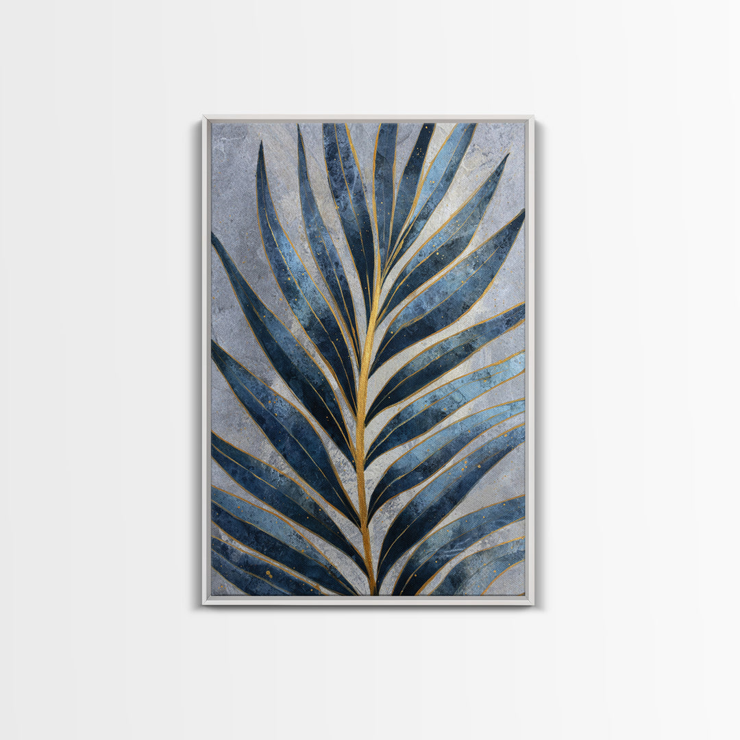 Rain Soaked Palm Leaf Closeup Canvas Print, Tropical Art, Printable Wall Art, Living Room Decor, Watercolor Art, Tropic, TRO-2x3-5