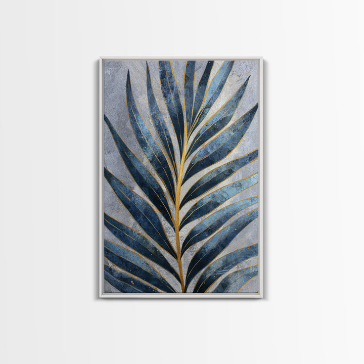 Rain Soaked Palm Leaf Closeup Canvas Print, Tropical Art, Printable Wall Art, Living Room Decor, Watercolor Art, Tropic, TRO-2x3-5
