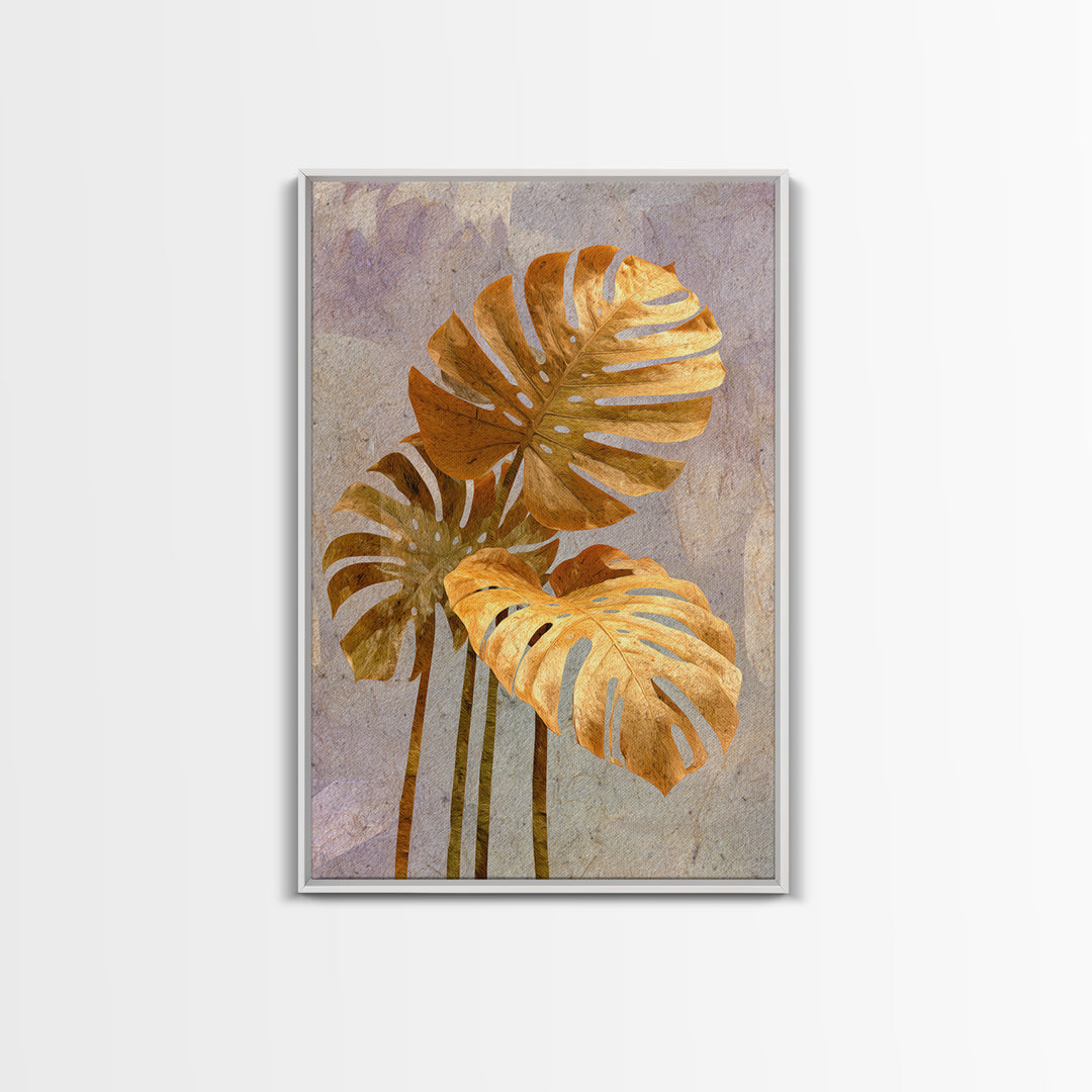 Lush Monstera Leaves Canvas Print, Tropical Art, Wall Art Prints, Living Room Decor, Fine Art, Tropic, Beach Wall Art, TRO-2x3-9