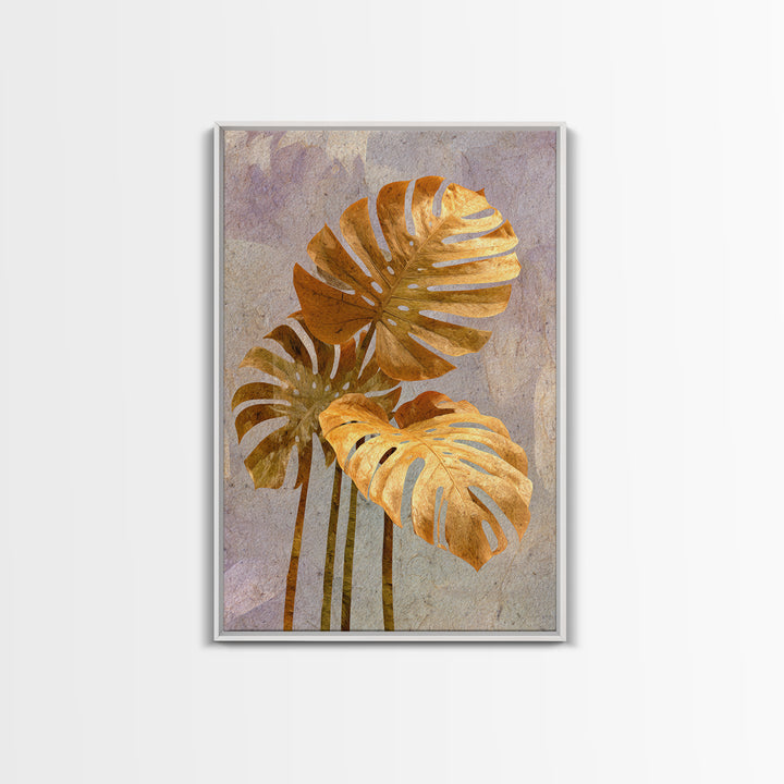 Lush Monstera Leaves Canvas Print, Tropical Art, Wall Art Prints, Living Room Decor, Fine Art, Tropic, Beach Wall Art, TRO-2x3-9