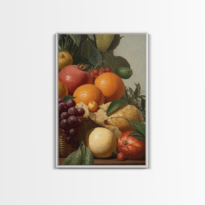Tropical Fruit Market Arrangement Canvas Print, Tropical Art, Botanical Art, Living Room Decor, Oil Painting, Tropic, TRO-2x3-95