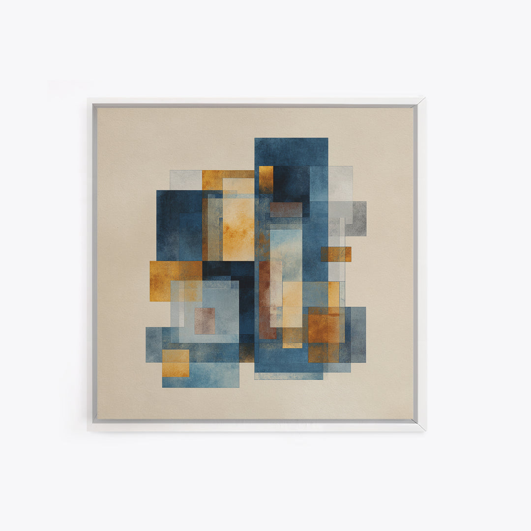 Brick Wall and Window Shadows as Geometry Canvas Print, Urban Art, Room Decor, Living Room Decor, Fine Art, Urban, Art Deco, URB-1x1-77