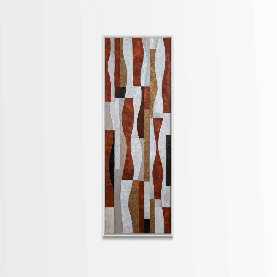 High Rise Window Grid Abstract Framed Canvas Print, Urban Art, Printable Wall Art, Living Room Decor, Abstract Art, Urban, URB-1x3-31